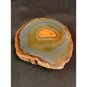 BLUE, ORANGE & BROWN BANDED AGATE SLAB